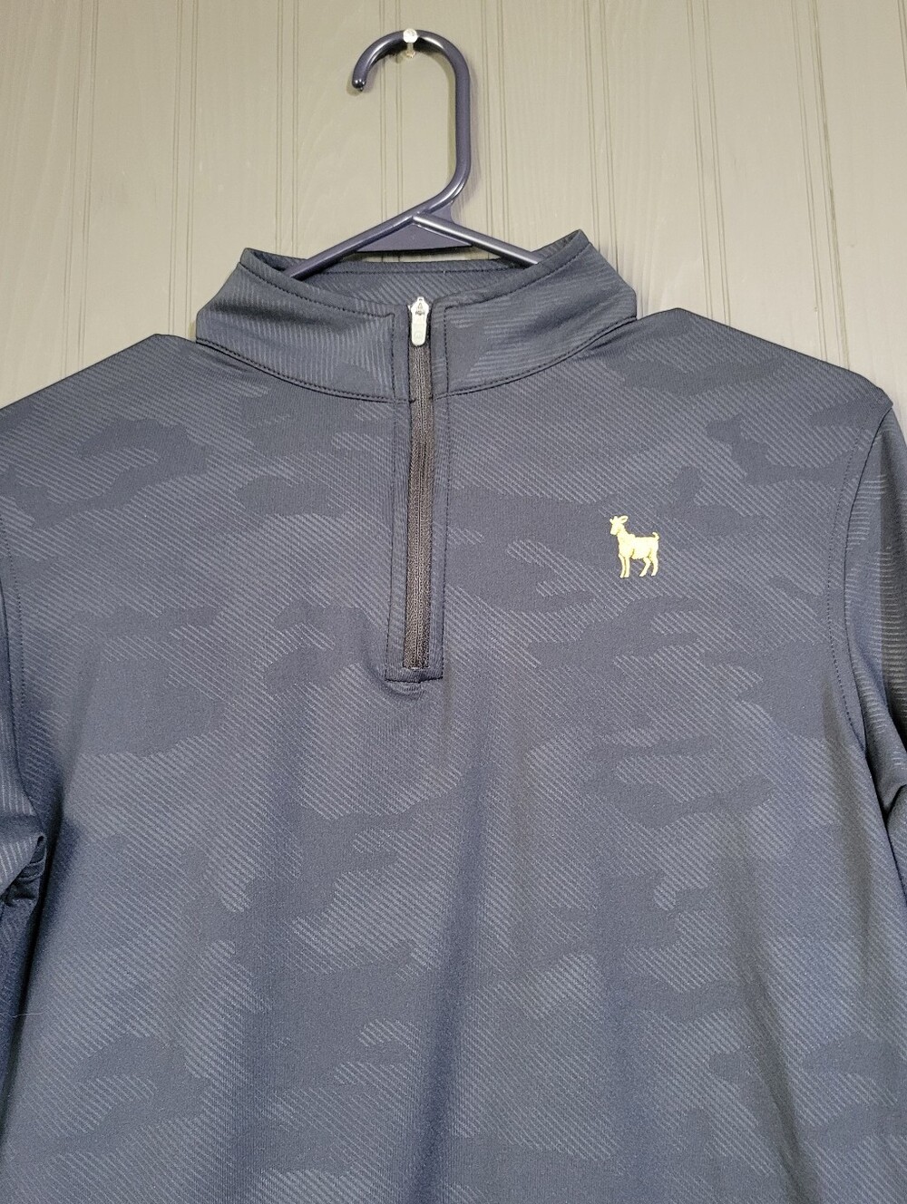 Peter Millar Performance Quarter Zip Sweatshirt Camo Black Youth Boys Large - Picture 3 of 8